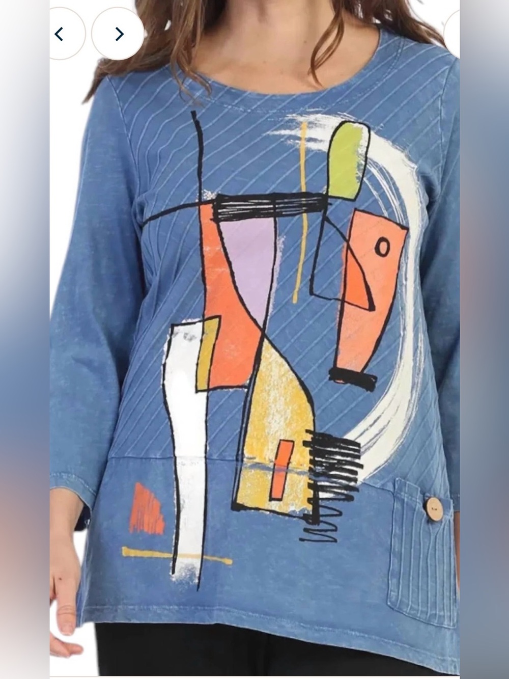 Jess & Jane  Blue Women's Pullover Top